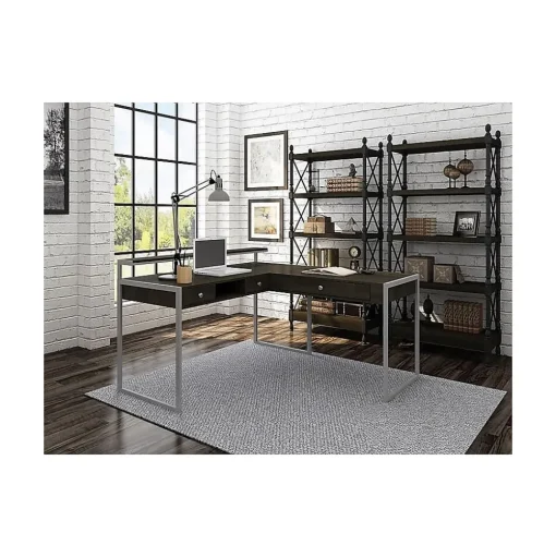 Whalen Corner Desks<Asherton 60" W L-Shaped Computer Desk, Fawn Aged Oak (SPUS-ASHD)