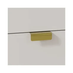 Whalen File Cabinets<Breenly 2-Drawer Mobile Vertical File Cabinet, Letter/Legal Size, 28"H x 16"W x 20.63"D, Off-White/Gold (SPUS-BRMF-WH)