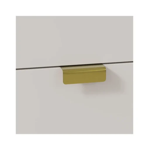 Whalen File Cabinets<Breenly 2-Drawer Mobile Vertical File Cabinet, Letter/Legal Size, 28"H x 16"W x 20.63"D, Off-White/Gold (SPUS-BRMF-WH)