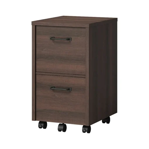 Whalen File Cabinets<Dulzura 2-Drawer Mobile Vertical File Cabinet, Letter/Legal Size, 29.25"H x 17"W x 20"D, Dark Brown (SPUS-DZMF-DBM)