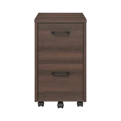 Whalen File Cabinets<Dulzura 2-Drawer Mobile Vertical File Cabinet, Letter/Legal Size, 29.25"H x 17"W x 20"D, Dark Brown (SPUS-DZMF-DBM)