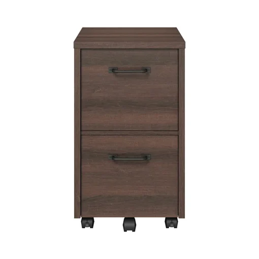 Whalen File Cabinets<Dulzura 2-Drawer Mobile Vertical File Cabinet, Letter/Legal Size, 29.25"H x 17"W x 20"D, Dark Brown (SPUS-DZMF-DBM)