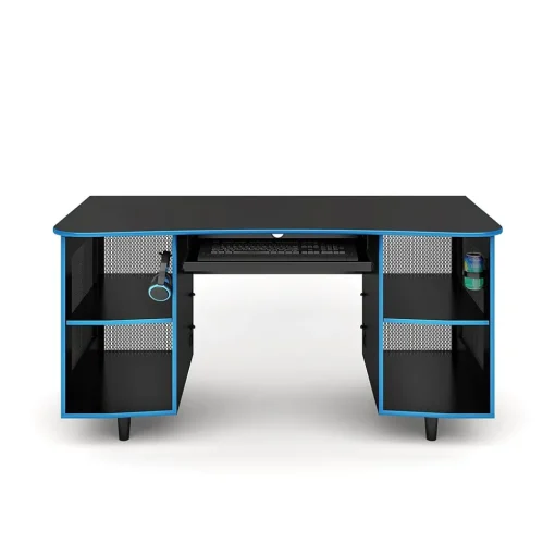 Whalen Computer Desks<Emergent Gaming 60"W Computer Desk, Black (SPUS-EGDB)
