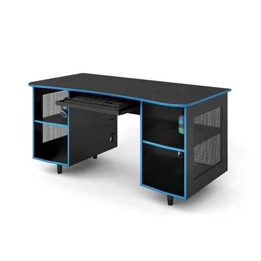 Whalen Computer Desks<Emergent Gaming 60"W Computer Desk, Black (SPUS-EGDB)
