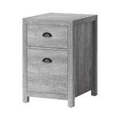 Whalen File Cabinets<Fallbrook 2-Drawer Vertical File Cabinet, Letter/Legal Size, 26.25"H x 17"W x 20"D, Smoked Ash (SPUS-FBSF-GM)