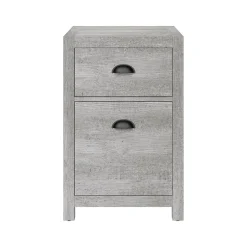 Whalen File Cabinets<Fallbrook 2-Drawer Vertical File Cabinet, Letter/Legal Size, 26.25"H x 17"W x 20"D, Smoked Ash (SPUS-FBSF-GM)