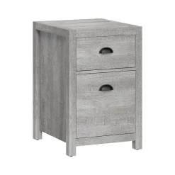 Whalen File Cabinets<Fallbrook 2-Drawer Vertical File Cabinet, Letter/Legal Size, 26.25"H x 17"W x 20"D, Smoked Ash (SPUS-FBSF-GM)