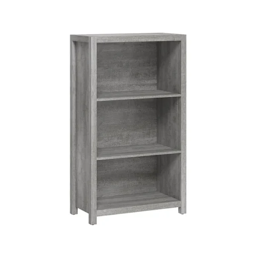 Whalen Bookcases<Fallbrook 3-Shelf 48"H Bookcase, Smoked Ash/Rustic Warm Gray (SPUS-FBBK-GM)