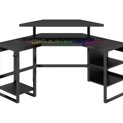 Whalen Corner Desks<Leet LevelUp 53"W Corner Desk, Onyx (SPLS-LTCGD)