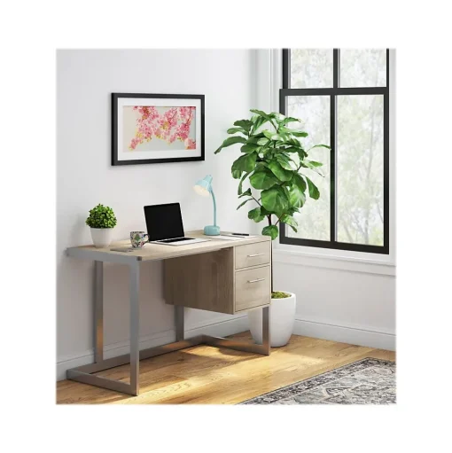 Whalen Office Desks<Peruzzi 48" Writing Desk, Greige Pecan (SPLS-PE48D)
