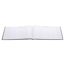 Wilson Jones Accounting & Record Journals<Visitor Book, 10 Columns, 12.25" x 9.5", Black, 208 Sheets/Book (S491)