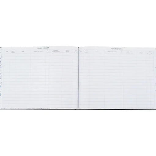Wilson Jones Accounting & Record Journals<Visitor Book, 10 Columns, 12.25" x 9.5", Black, 208 Sheets/Book (S491)