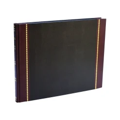 Wilson Jones Accounting & Record Journals<Visitor Book, 10 Columns, 12.25" x 9.5", Black, 208 Sheets/Book (S491)