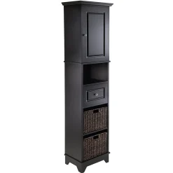 Winsome Storage Cabinets<20618 Cabinet with Baskets, Black