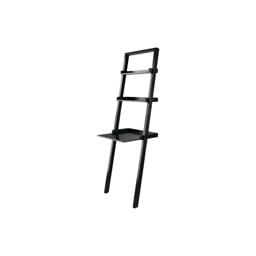 Winsome Bookcases<Bellamy 3-Shelf 69"H Leaning Bookcase, Black (29323)