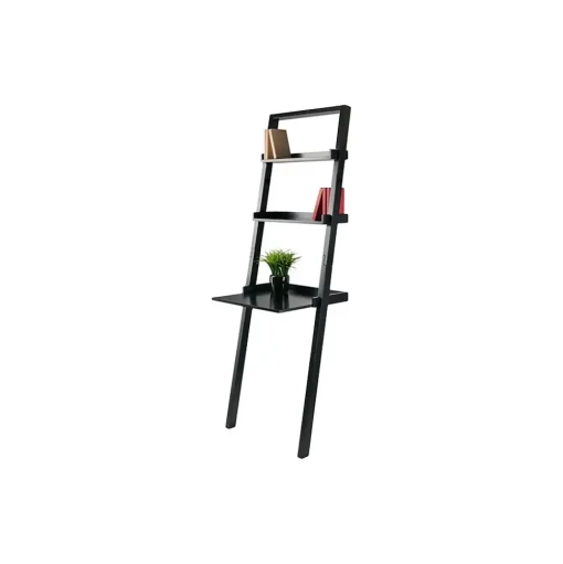 Winsome Bookcases<Bellamy 3-Shelf 69"H Leaning Bookcase, Black (29323)
