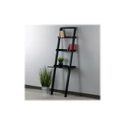 Winsome Bookcases<Bellamy 3-Shelf 69"H Leaning Bookcase, Black (29323)