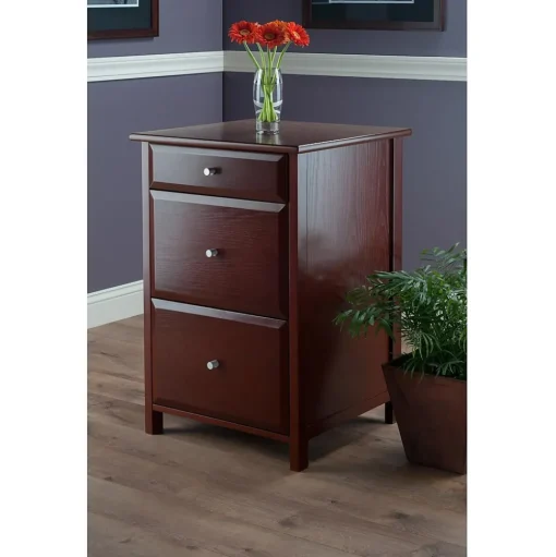 Winsome File Cabinets<Delta File Cabinet, Walnut (94321)
