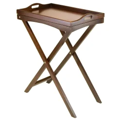 Winsome Folding Tables<Folding Butler Tray Table, Antique Walnut (94422)
