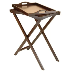 Winsome Folding Tables<Folding Butler Tray Table, Antique Walnut (94422)