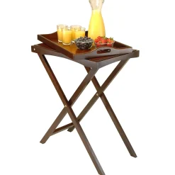 Winsome Folding Tables<Folding Butler Tray Table, Antique Walnut (94422)