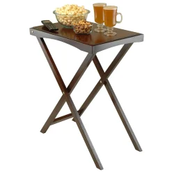Winsome Folding Tables<Folding Butler Tray Table, Antique Walnut (94422)