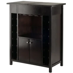 Winsome Storage Cabinets<37"H Yukon Wine Cabinet Espresso (92655)