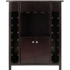 Winsome Storage Cabinets<37"H Yukon Wine Cabinet Espresso (92655)