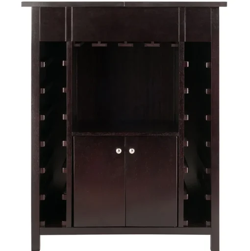 Winsome Storage Cabinets<37"H Yukon Wine Cabinet Espresso (92655)