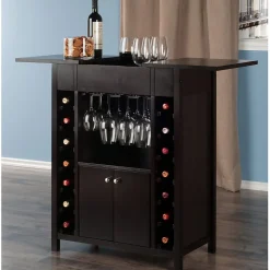 Winsome Storage Cabinets<37"H Yukon Wine Cabinet Espresso (92655)