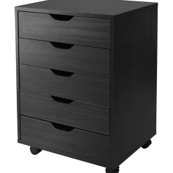 Winsome Storage Cabinets<Halifax 5-Drawer Storage Cabinet, Black (20519)