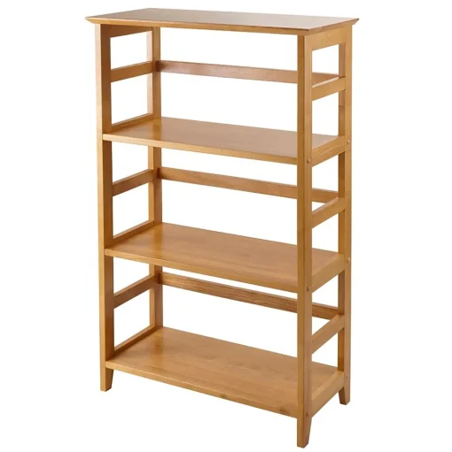 Winsome Bookcases<Solid/Composite Wood 3-Tier Studio Bookshelf, Honey (99342)