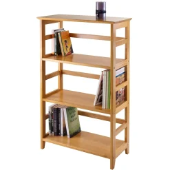 Winsome Bookcases<Solid/Composite Wood 3-Tier Studio Bookshelf, Honey (99342)