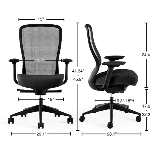 Workplace 2.0 Office Chairs<Workplace2.0™ Ayalon Ergonomic Fabric Swivel Task Chair, Black (UN51505)