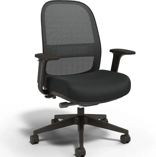 Workplace 2.0 Office Chairs<Workplace2.0™ Bedford Ergonomic Fabric/Mesh Swivel Task Chair, Black (UN60991)