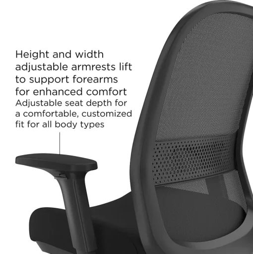 Workplace 2.0 Office Chairs<Workplace2.0™ Bedford Ergonomic Fabric/Mesh Swivel Task Chair, Black (UN60991)