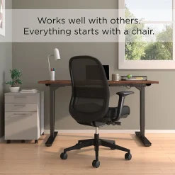 Workplace 2.0 Office Chairs<Workplace2.0™ Bedford Ergonomic Fabric/Mesh Swivel Task Chair, Black (UN60991)