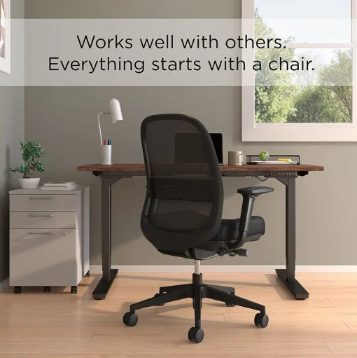 Workplace 2.0 Office Chairs<Workplace2.0™ Bedford Ergonomic Fabric/Mesh Swivel Task Chair, Black (UN60991)