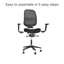 Workplace 2.0 Office Chairs<Workplace2.0™ Bedford Ergonomic Fabric/Mesh Swivel Task Chair, Black (UN60991)
