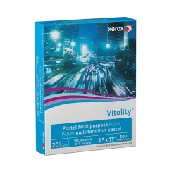 Xerox Multipurpose Paper<Vitality 30% Recycled Multipurpose Paper, 20 lbs., 8.5" x 11", Pink, 500 Sheets/Ream (3R11052)