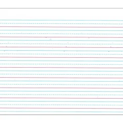 Zaner-Bloser Classroom Paper<Broken Midline Sulphite Paper; 500 Sheet, Ruled, 10.50" x 8", 500/Pack, White