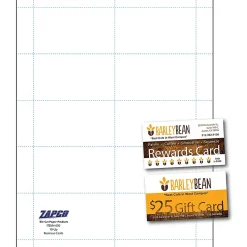 Zapco Business Cards<® 3 1/2" x 2" 90 lbs. Micro-Perforated Index Business Card, White, 500/Pack (600-50IWH49X)