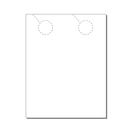 Zapco Business Cards<2-Up Door Hanger, 8.5" x 11", Vellum Bristol White, 250/Pack (204-250FWH42)