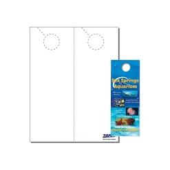 Zapco Business Cards<2-Up Door Hanger, 8.5" x 11", Vellum Bristol White, 250/Pack (204-250FWH42)