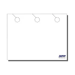 Zapco Business Cards<3-Up Door Hanger, 8.5" x 11", Vellum Bristol White, 50/Pack (212-50FWH23D)