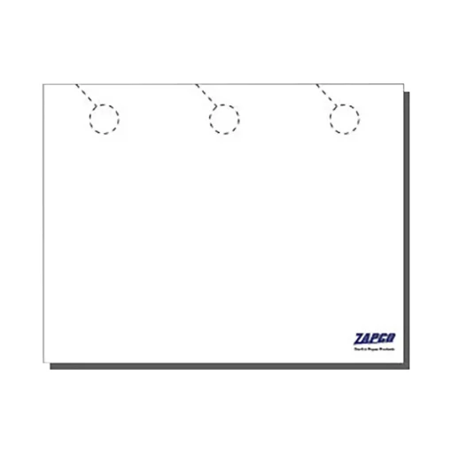 Zapco Business Cards<3-Up Door Hanger, 8.5" x 11", Vellum Bristol White, 50/Pack (212-50FWH23D)