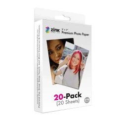 Zink Photo Paper<2" x 3" Premium Glossy Instant Photo Paper 20 Pack Compatible with Polaroid Snap, Snap Touch & More